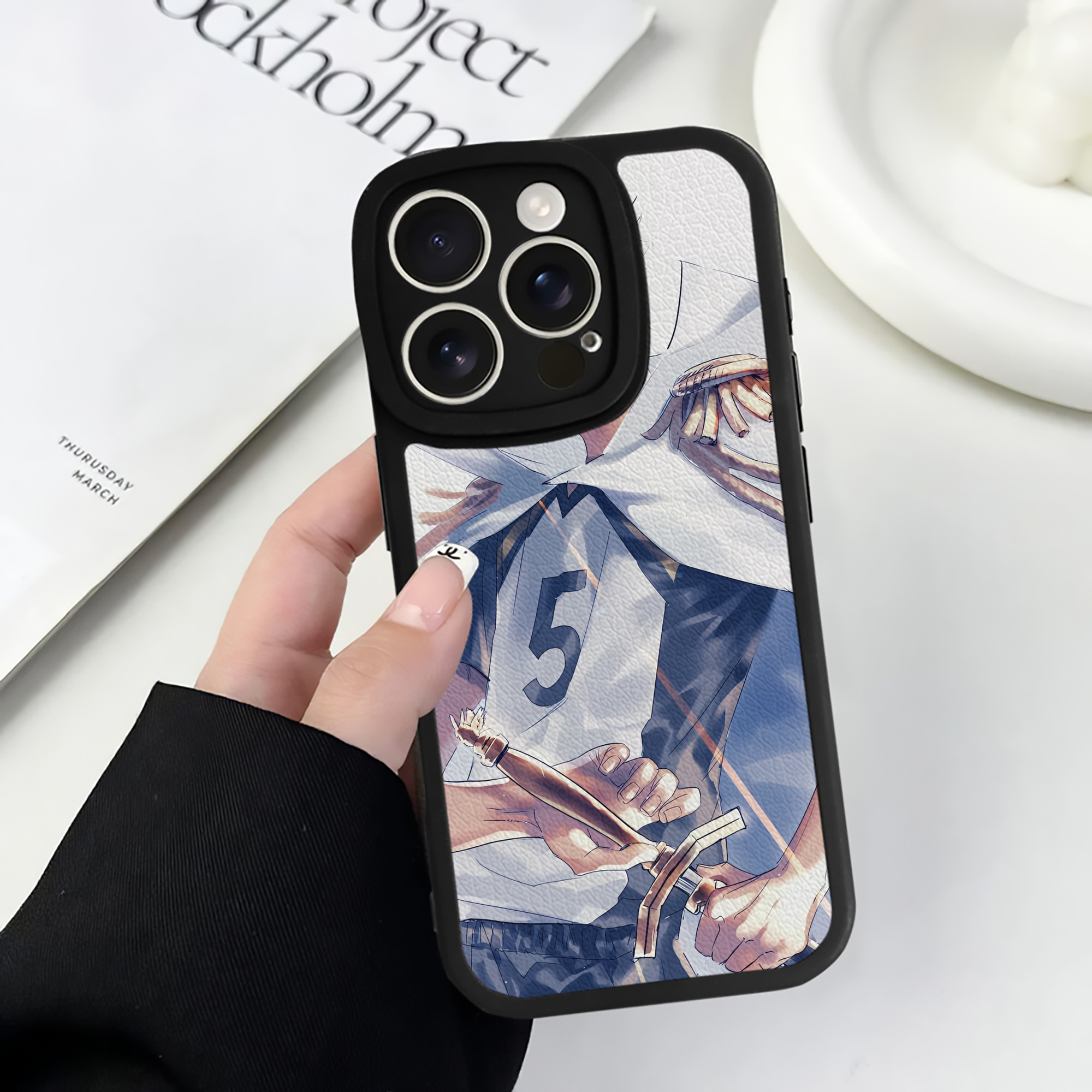 （画像用） ハイキュー!! Haikyu!! 【iPhone 16シリーズ対応】シリコンスマホケース（レザー調） 材質：シリコン